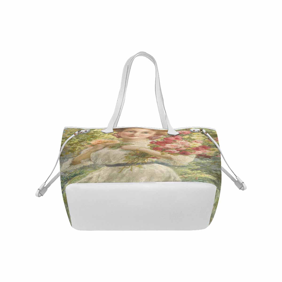 Victorian Lady Design Handbag, Model 1695361, Summer, WHITE TRIM