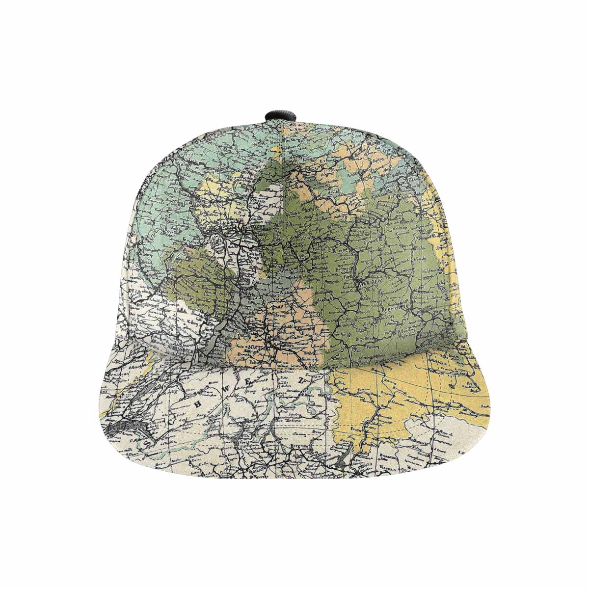 Antique Map design mens or womens deep snapback cap, trucker hat, Design 18