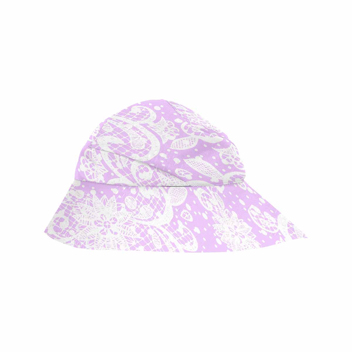 Victorian lace print, wide brim sunvisor Hat, outdoors hat, design 06