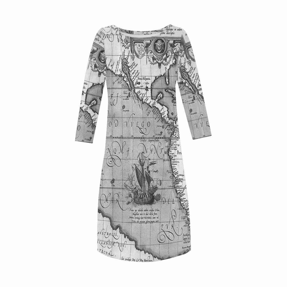Antique Map loose dress, MODEL 29532, design 39