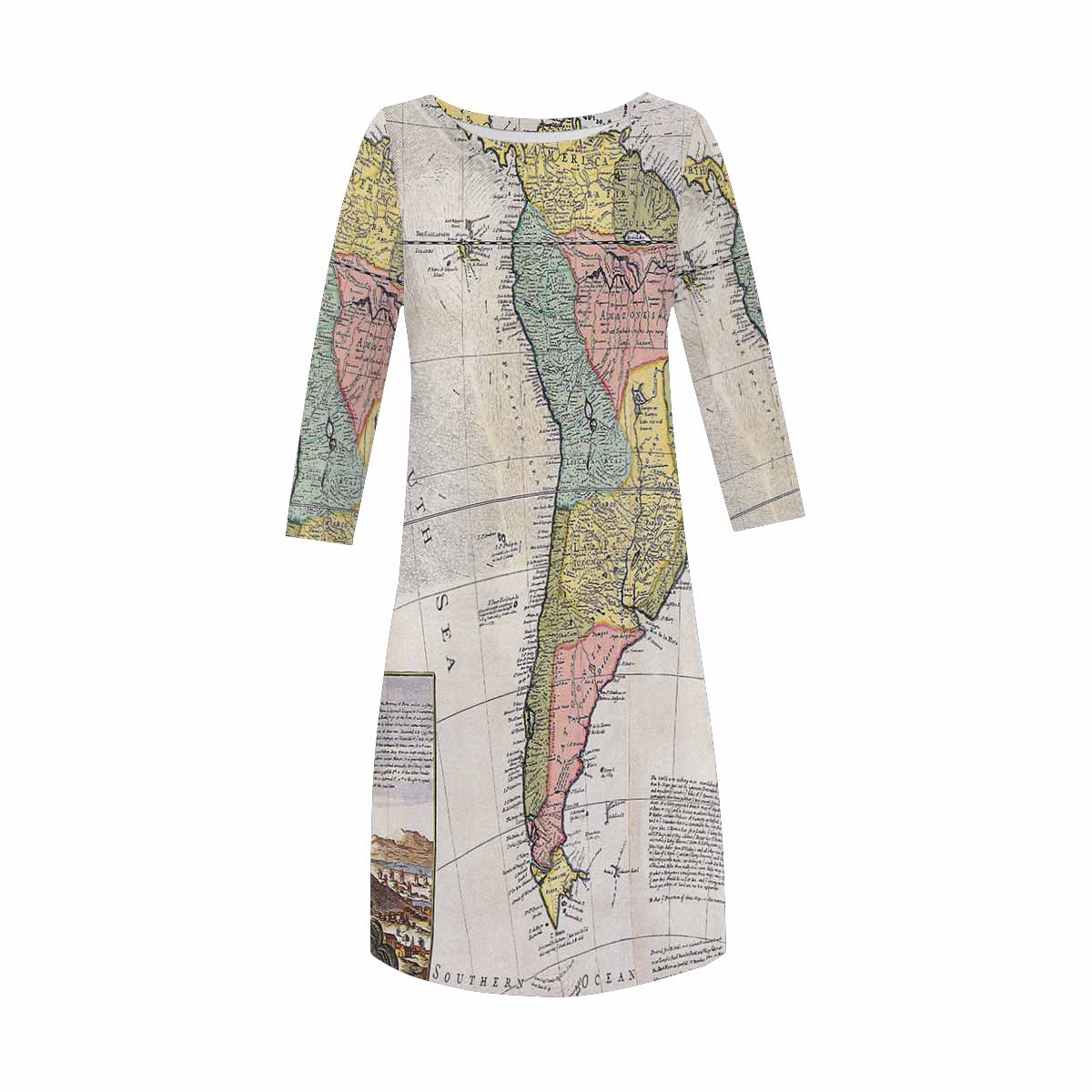 Antique Map loose dress, MODEL 29532, design 35