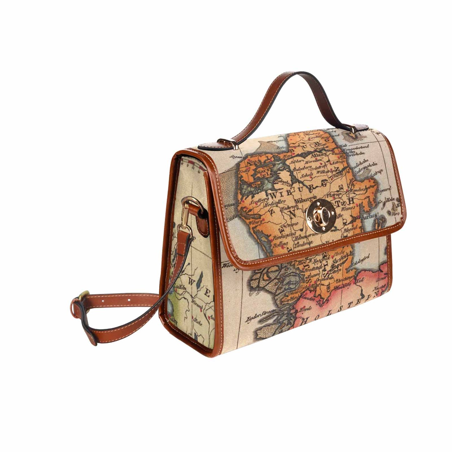 Antique Map Handbag, Model 1695341, Design 34