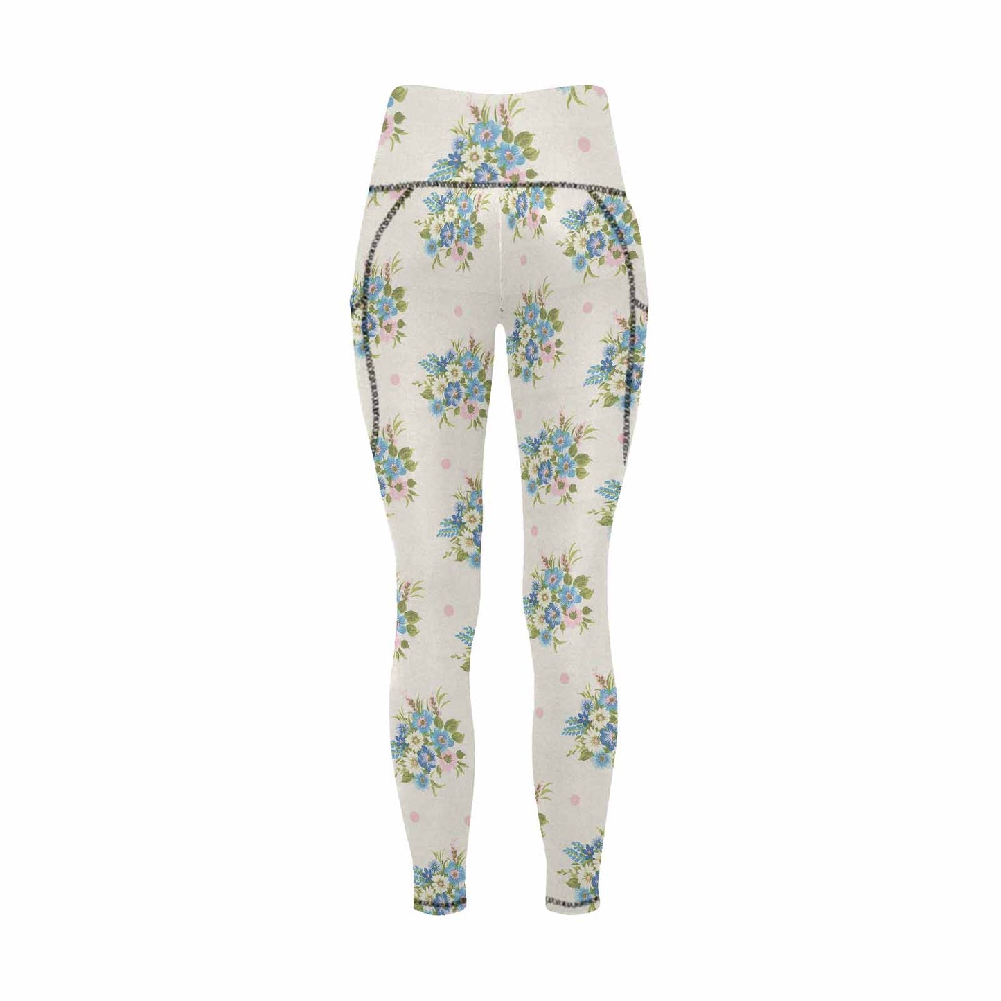 Floral 2, active wear leggings, outside surge, design 10