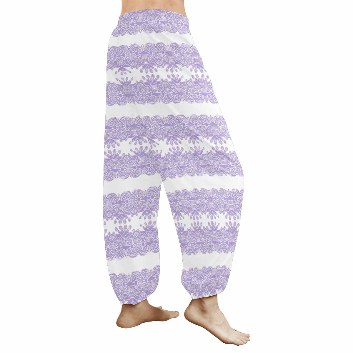 Victorian lace print Haram pants, loose comfy pants design 07