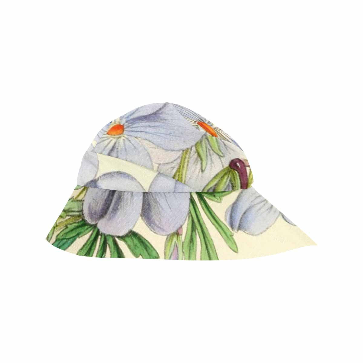 Vintage floral wide brim sunvisor Hat, outdoors hat, Design 13