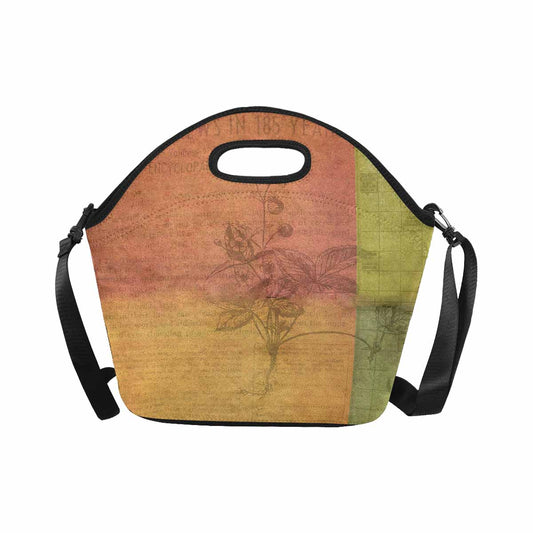 Antique general print, insulated lunch bag, design 31