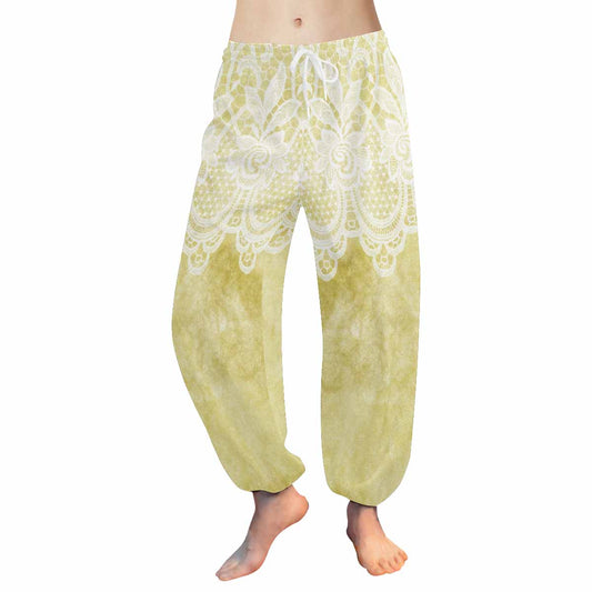 Victorian lace print Haram pants, loose comfy pants design 44