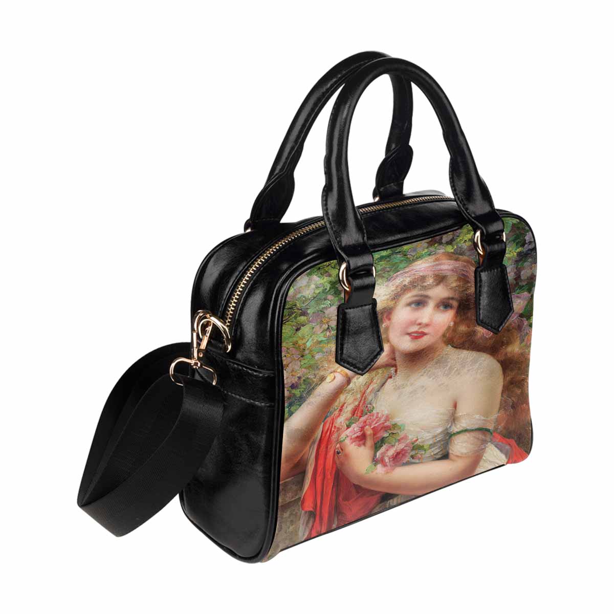 Victorian Lady design handbag, Mod 19163453, Young Lady With Roses