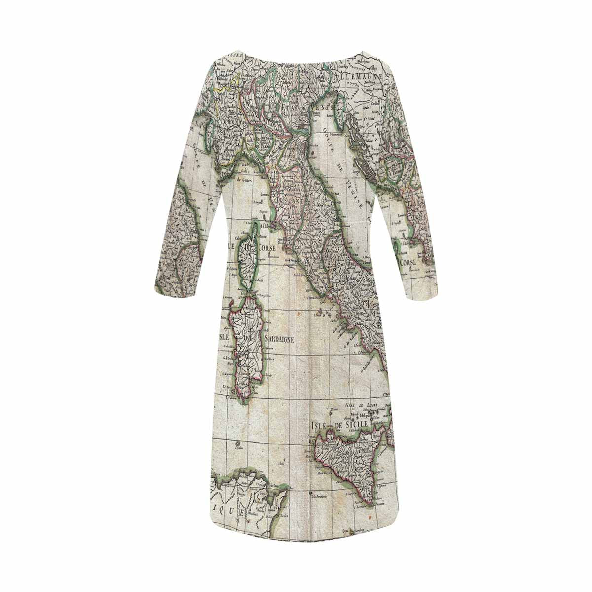 Antique Map loose dress, MODEL 29532, design 52