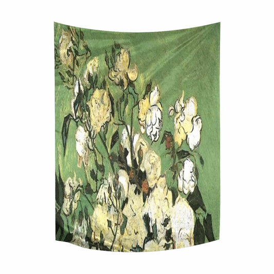 Vintage floral TAPESTRY, LARGE 60 x 80 in, Vertical, Design 55