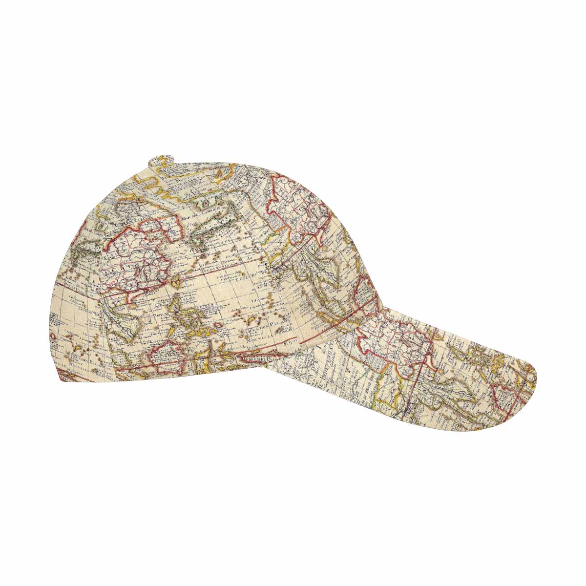 Antique Map design dad cap, trucker hat, Design 10
