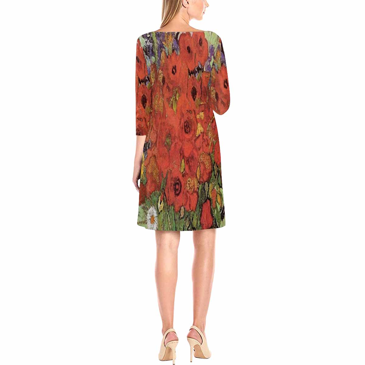 Vintage floral loose dress, model D29532 Design 47
