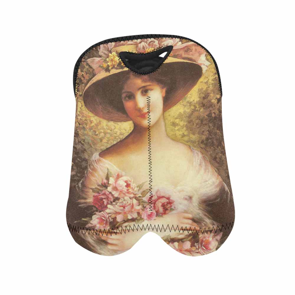 Victorian lady design 2 Bottle wine bag, The Fancy Bonnet