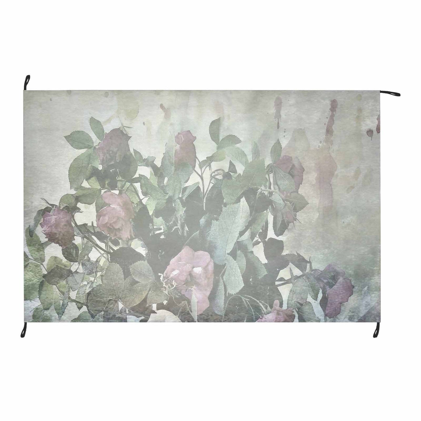 Vintage Floral waterproof picnic mat, 81 x 55in, Design 23