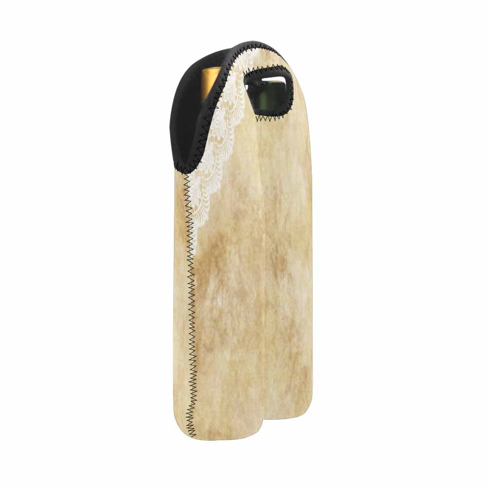 2 Bottle Victorian lace print wine bag, Design 29