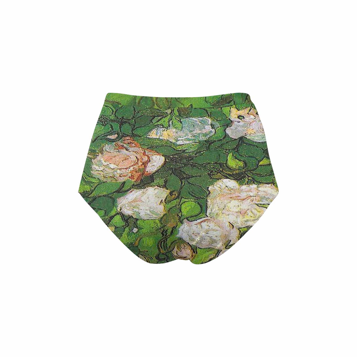 Vintage floral High waist bikini bottom, Design 06