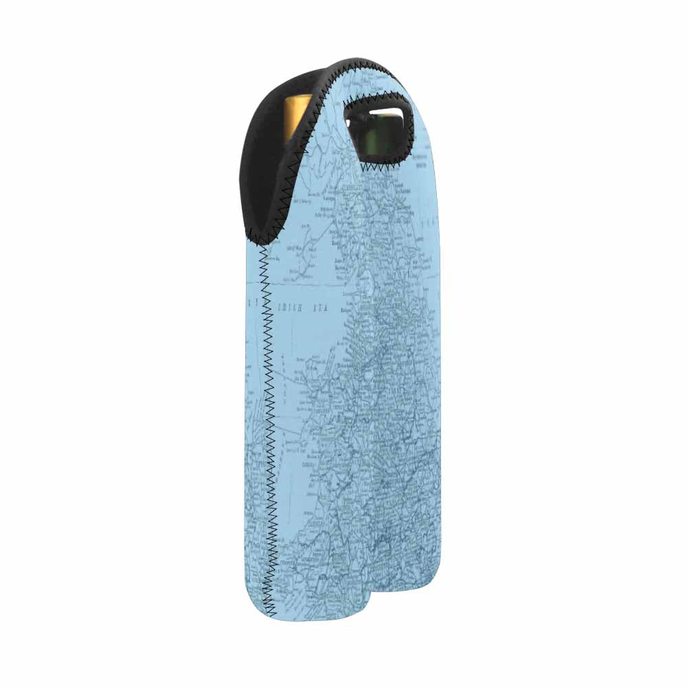 2 Bottle Antique map wine bag,Design 50