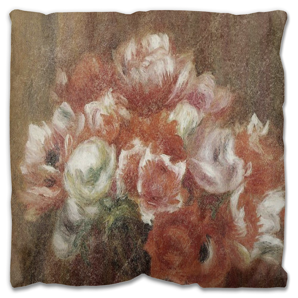 Vintage floral Outdoor Pillows, throw pillow, mildew resistance, various sizes, Design 15