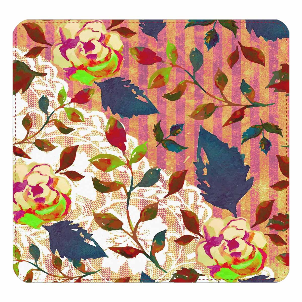 Victorian lace print womens wallet, clutch purse, red trim, design 22