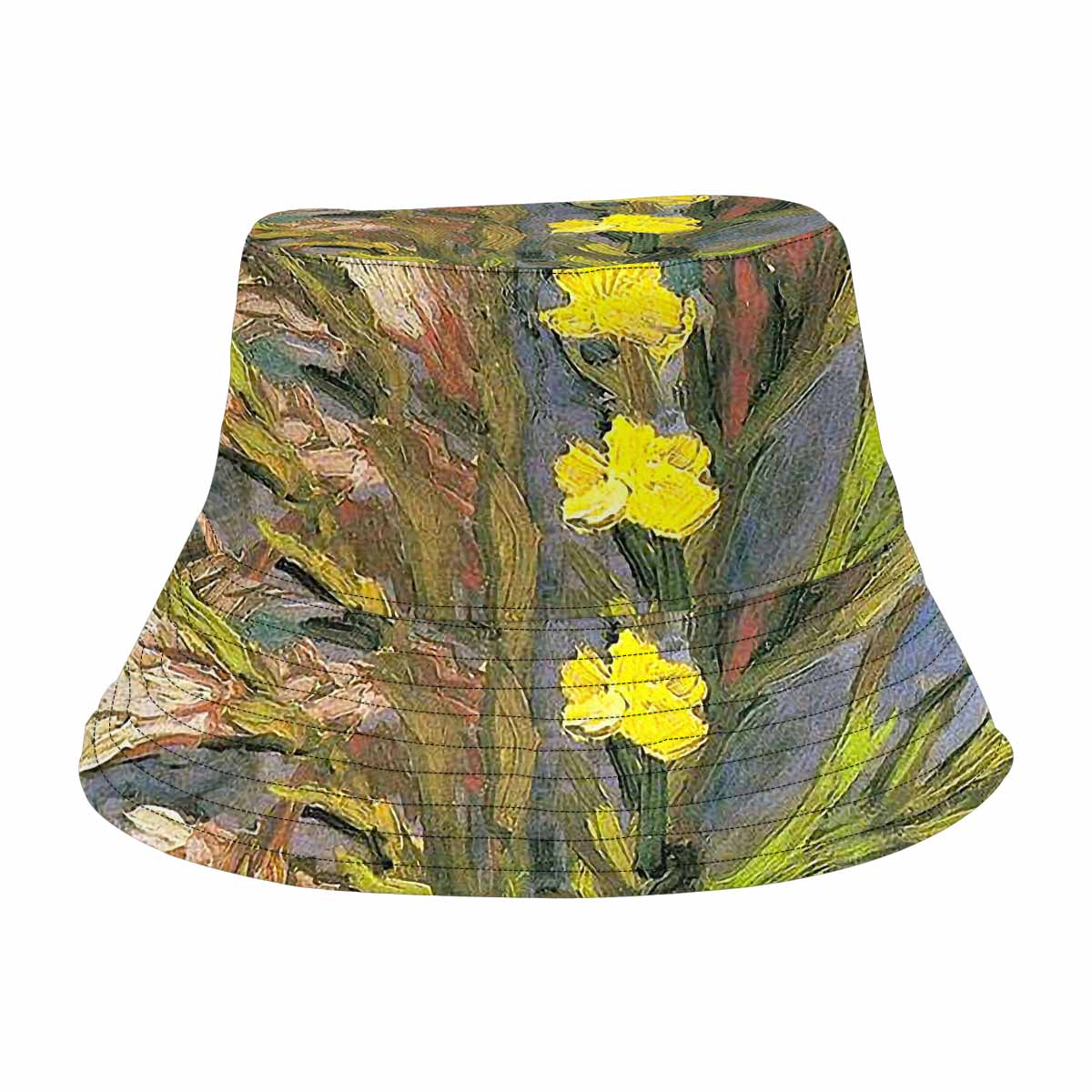 Vintage floral unisex bucket boonie Hat, outdoors hat, Design 59