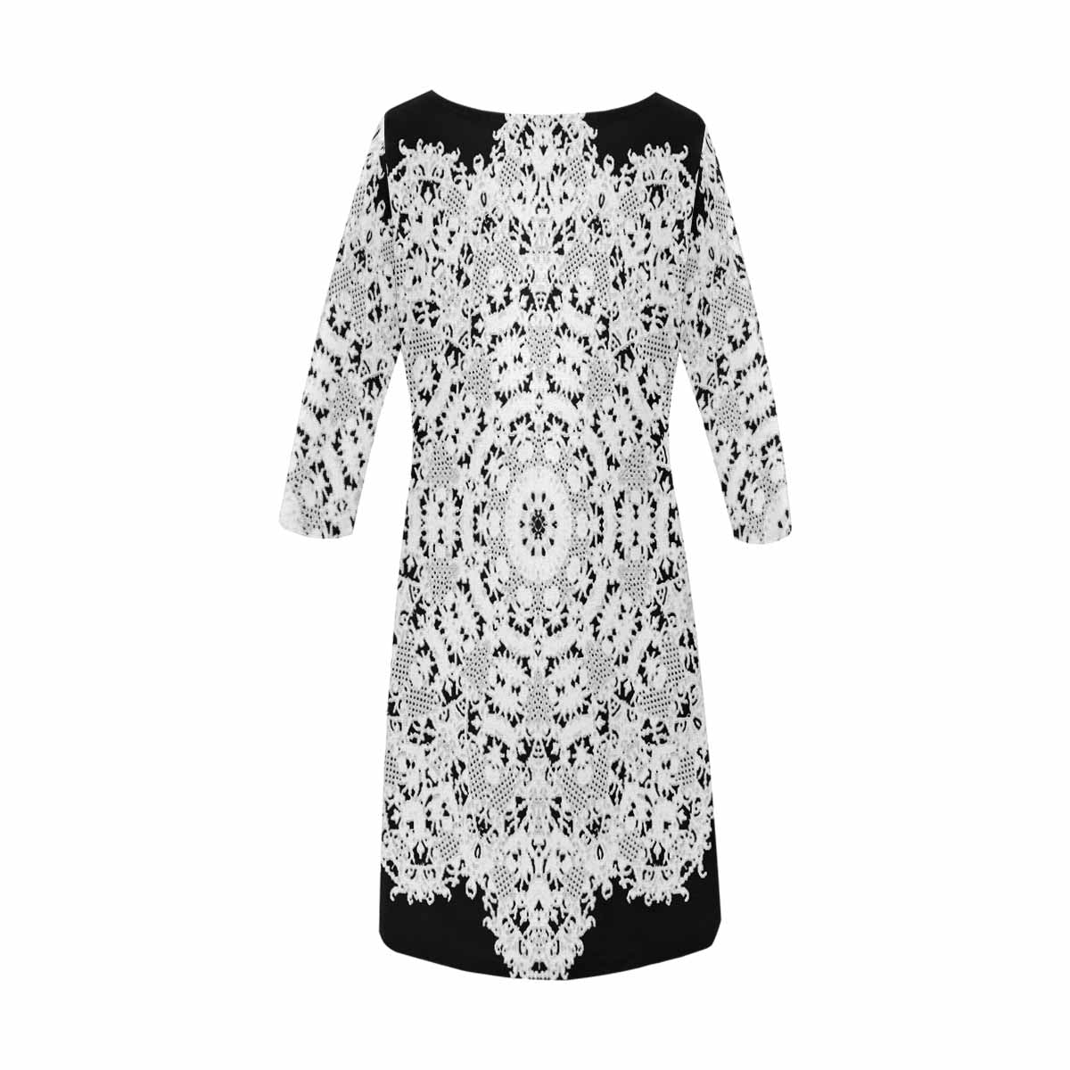 Victorian printed lace loose dress, Design 50