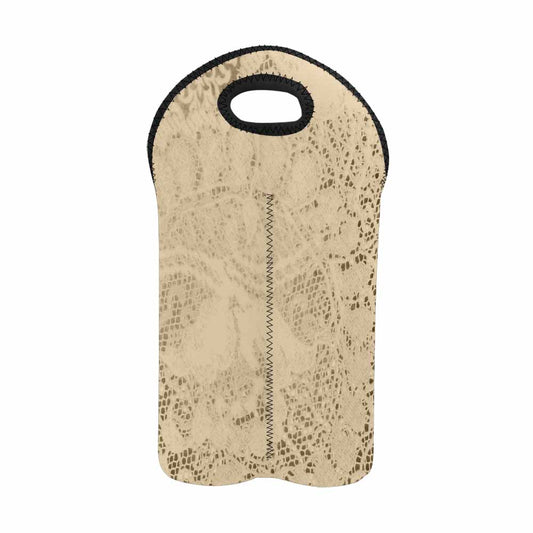 2 Bottle Victorian lace print wine bag, Design 26