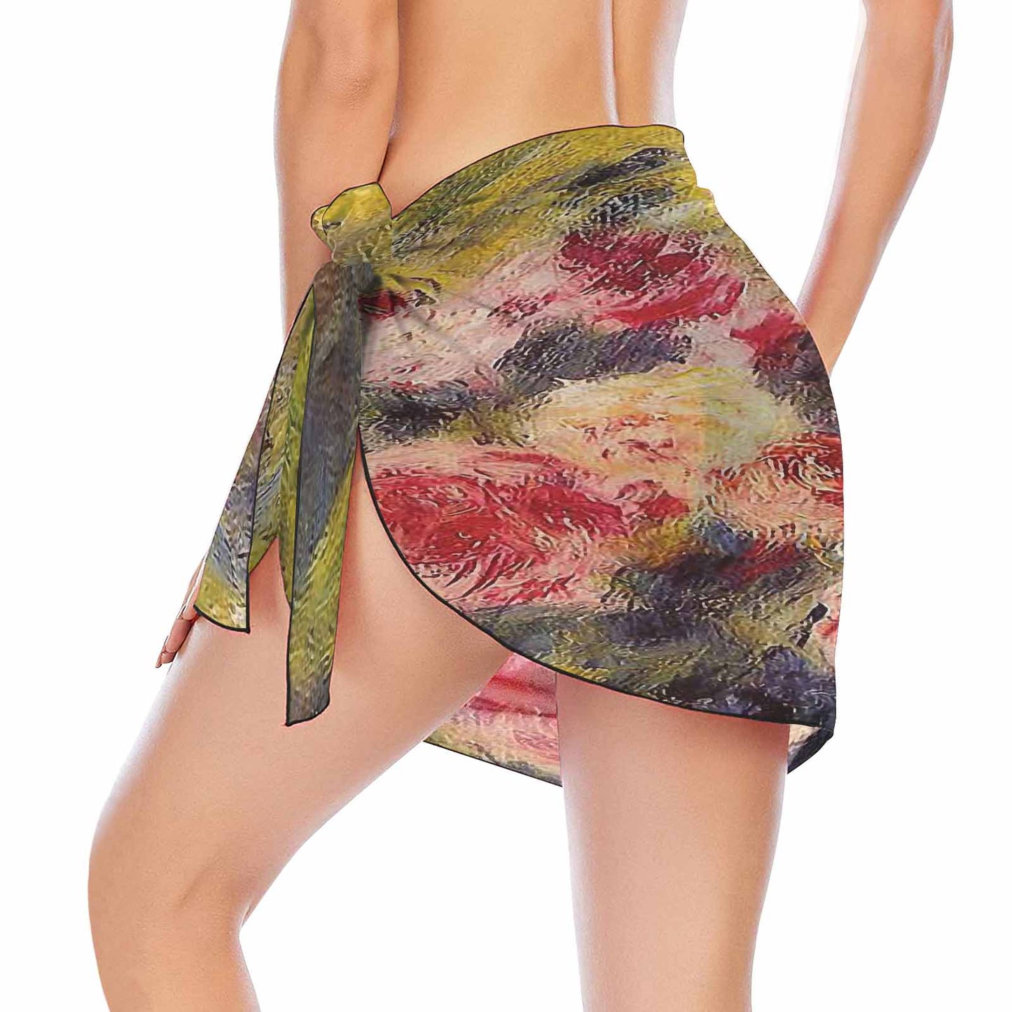 Vintage floral, beach sarong, beach coverup, swim wear, Design 26