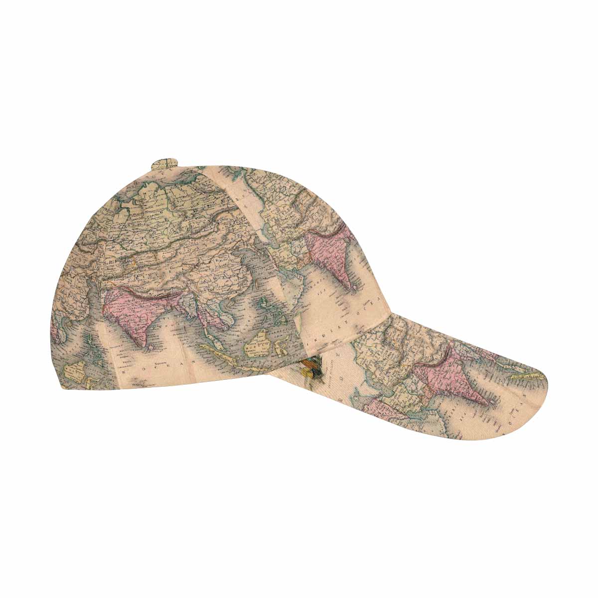 Antique Map design dad cap, trucker hat, Design 37