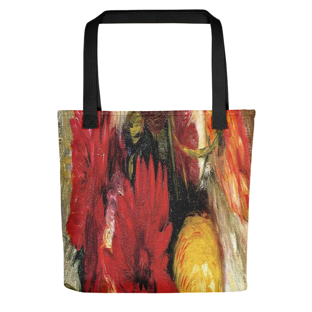 Vintage floral casual tote bag, beach bag, 15 x 15 inch, Design 25