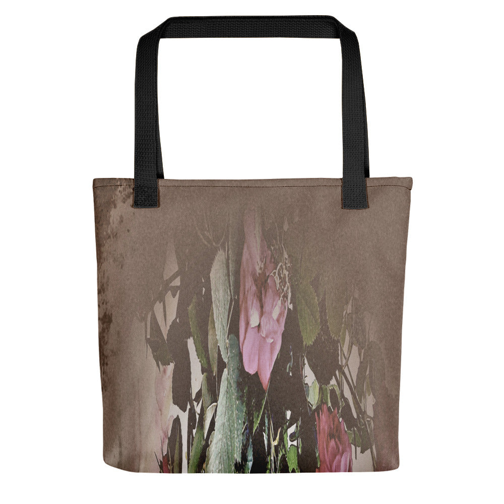 Vintage floral casual tote bag, beach bag, 15 x 15 inch, Design 22x