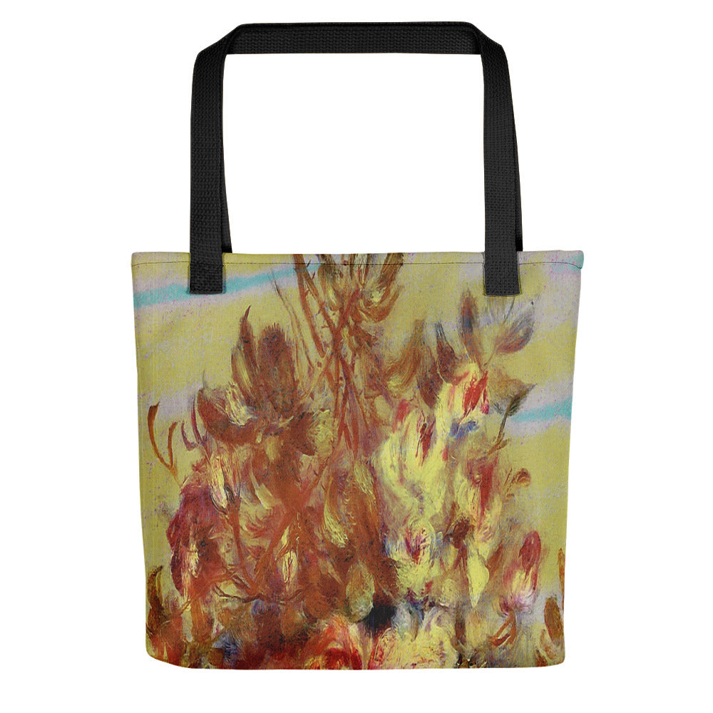 Vintage floral casual tote bag, beach bag, 15 x 15 inch, Design 11
