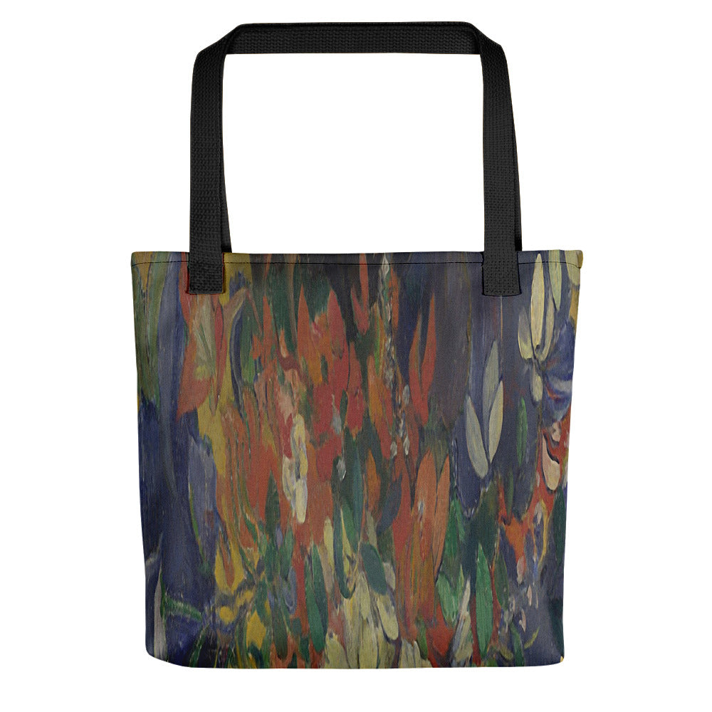 Vintage floral casual tote bag, beach bag, 15 x 15 inch, Design 10
