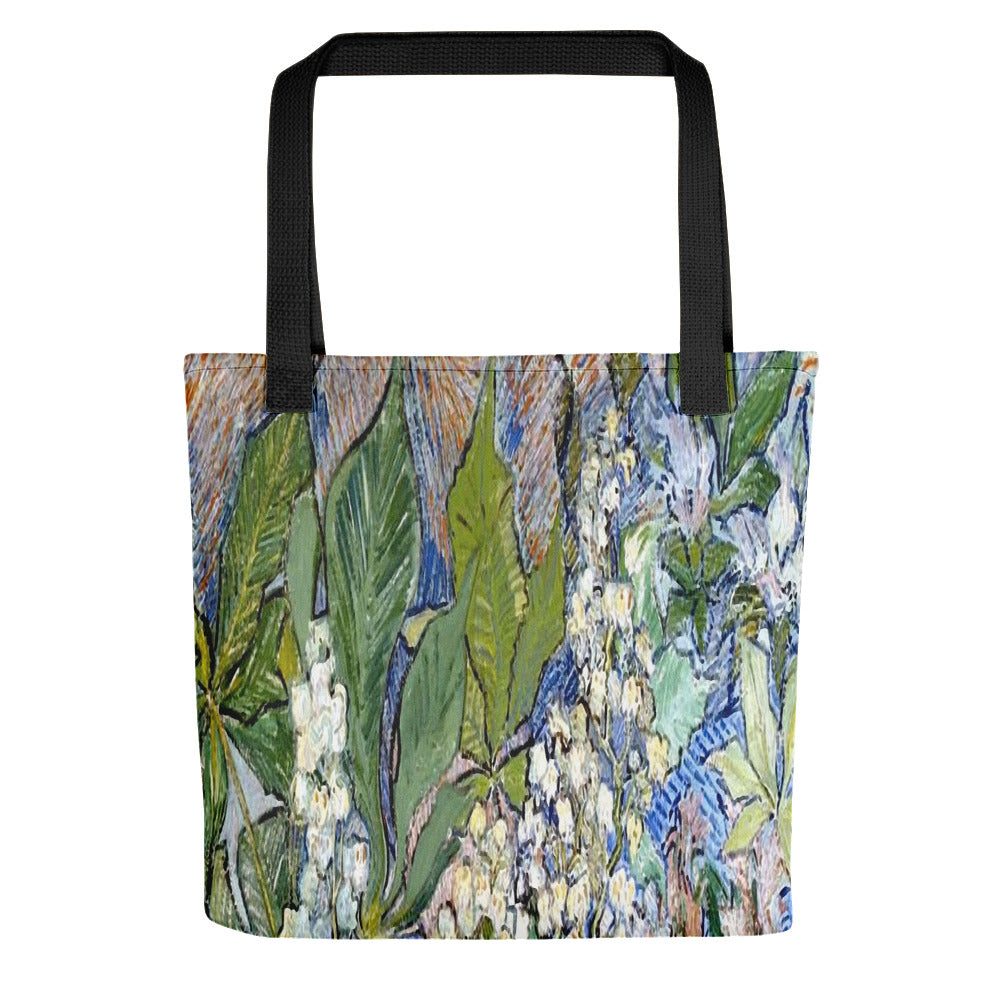 Vintage floral casual tote bag, beach bag, 15 x 15 inch, Design 4