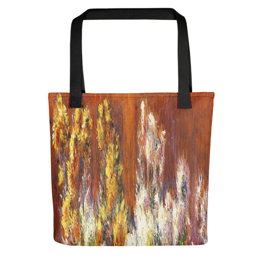 Vintage floral casual tote bag, beach bag, 15 x 15 inch, Design 57