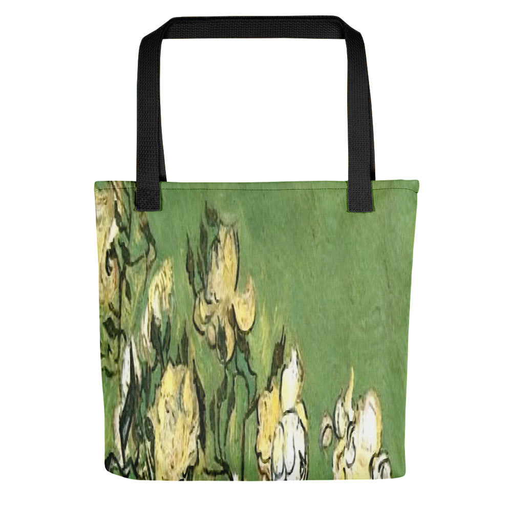 Vintage floral casual tote bag, beach bag, 15 x 15 inch, Design