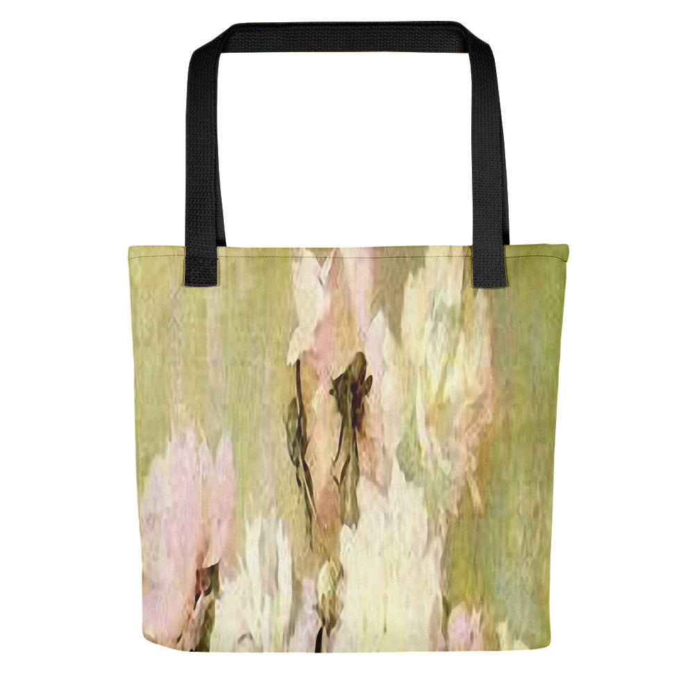 Vintage floral casual tote bag, beach bag, 15 x 15 inch, Design 35