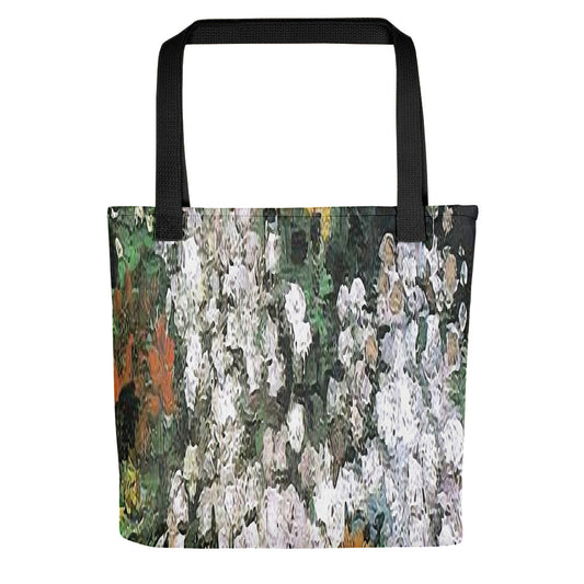 Vintage floral casual tote bag, beach bag, 15 x 15 inch, Design 7
