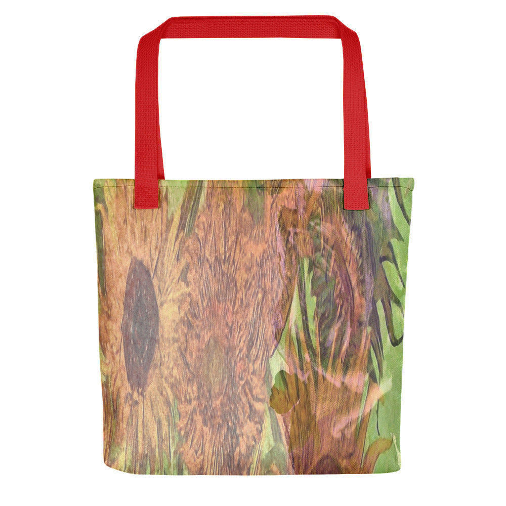 Vintage floral casual tote bag, beach bag, 15 x 15 inch, Design 48xx