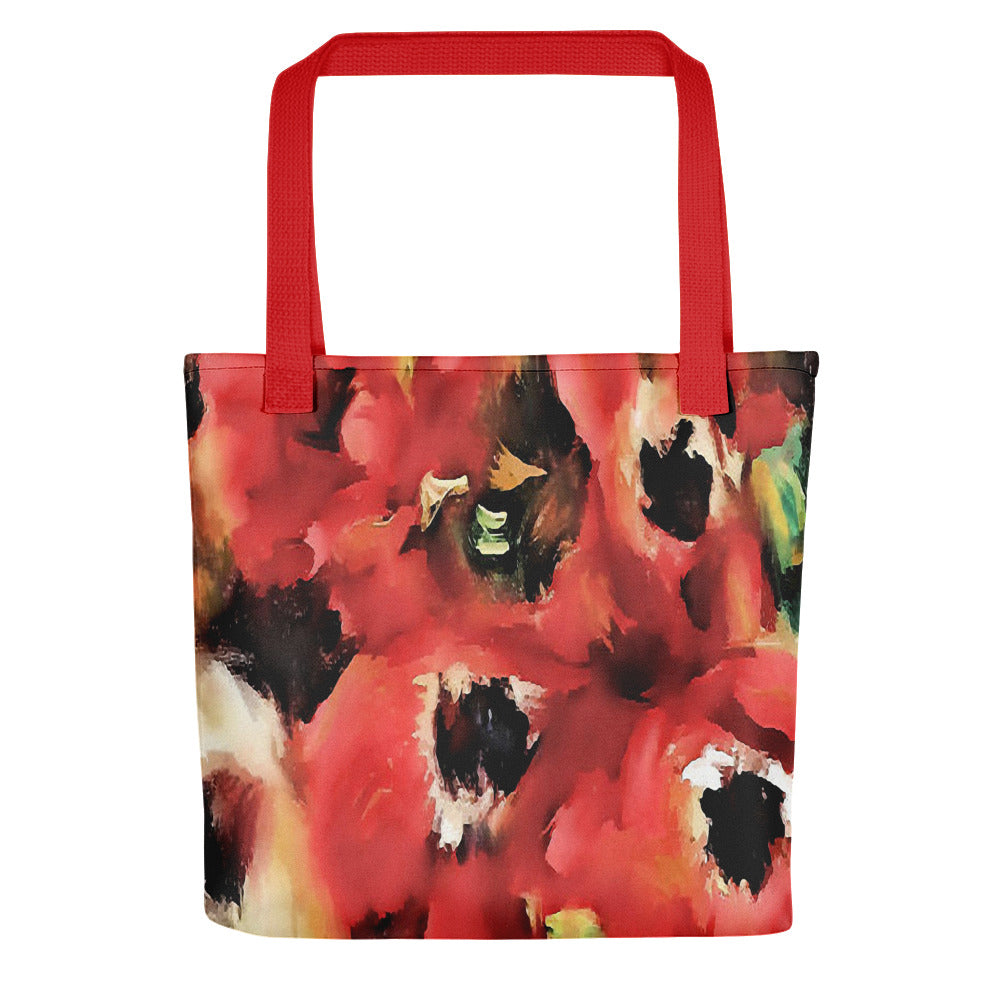 Vintage floral casual tote bag, beach bag, 15 x 15 inch, Design 14