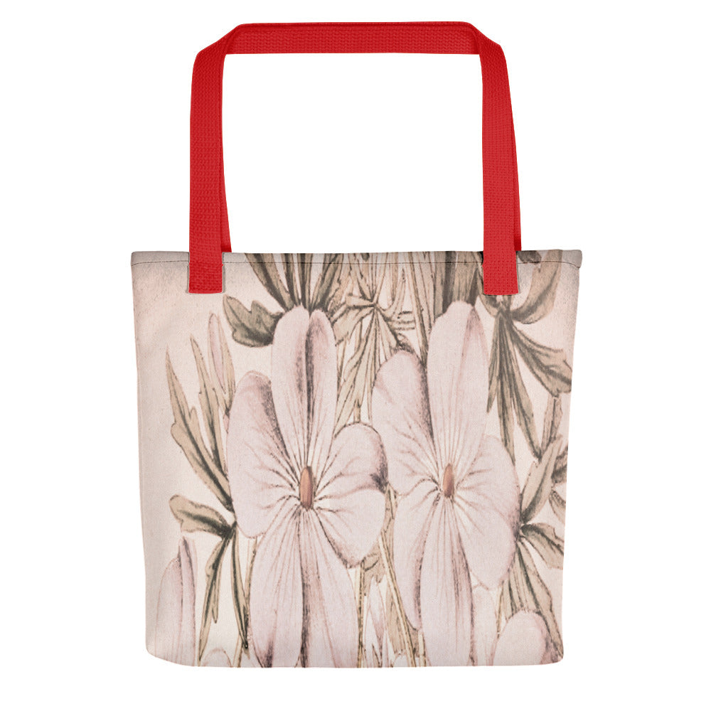 Vintage floral casual tote bag, beach bag, 15 x 15 inch, Design 13x