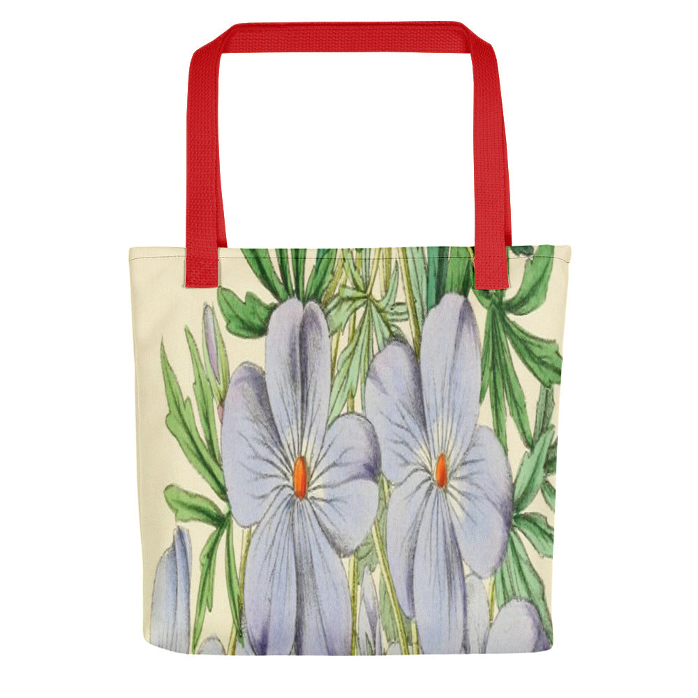 Vintage floral casual tote bag, beach bag, 15 x 15 inch, Design 13