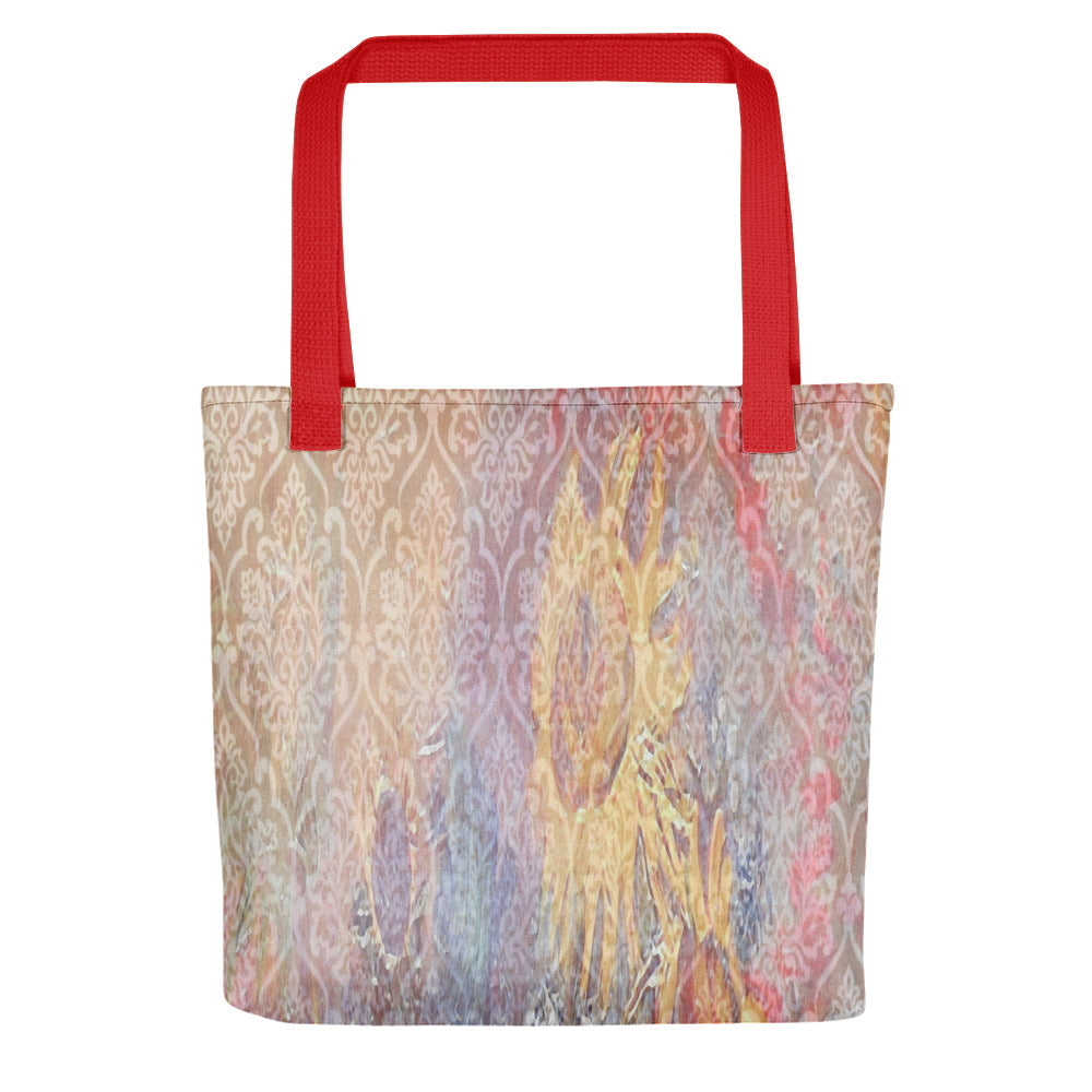 Vintage floral casual tote bag, beach bag, 15 x 15 inch, Design 54x