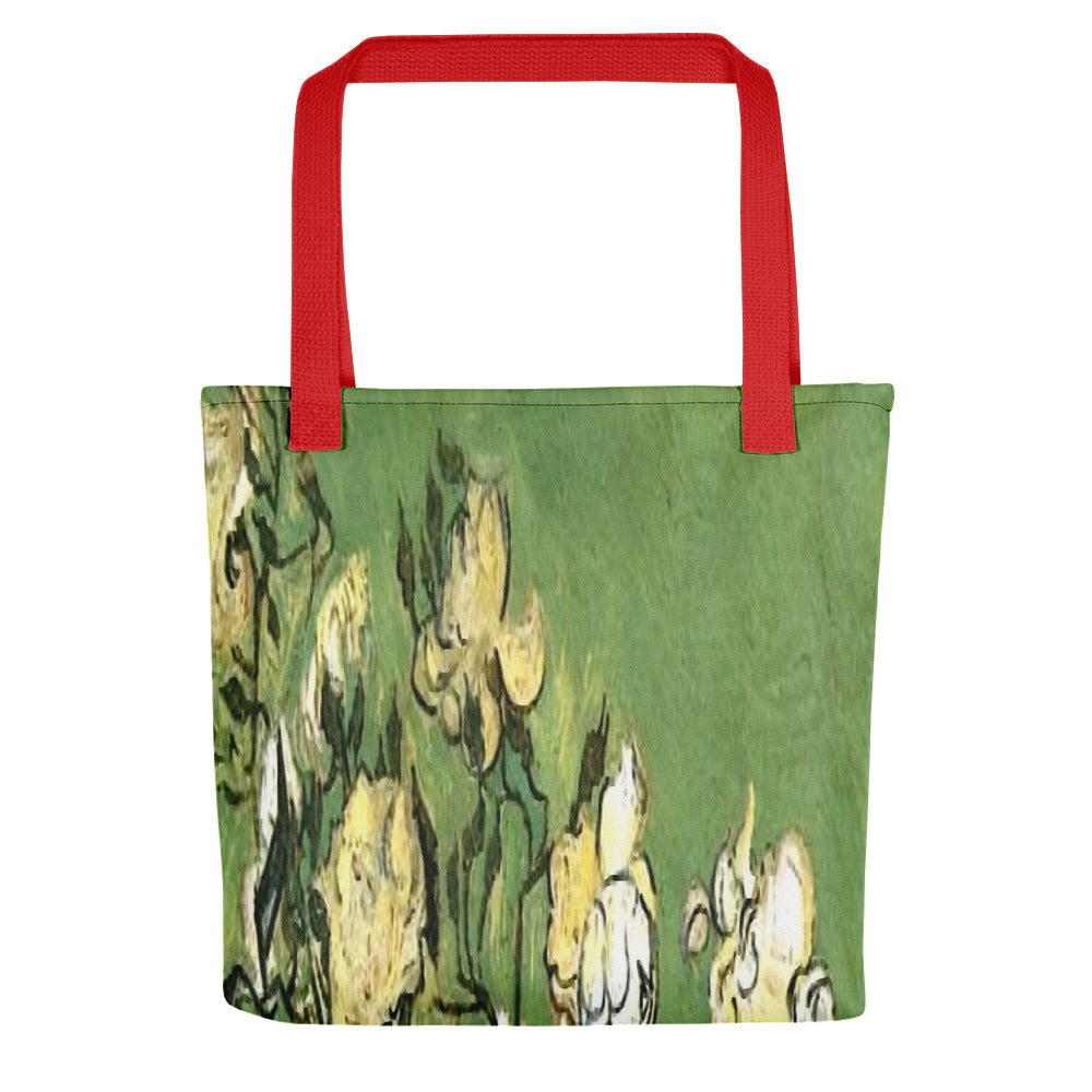 Vintage floral casual tote bag, beach bag, 15 x 15 inch, Design 55