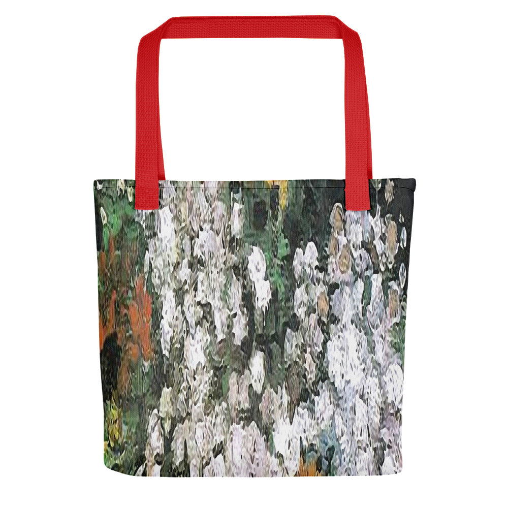 Vintage floral casual tote bag, beach bag, 15 x 15 inch, Design 7
