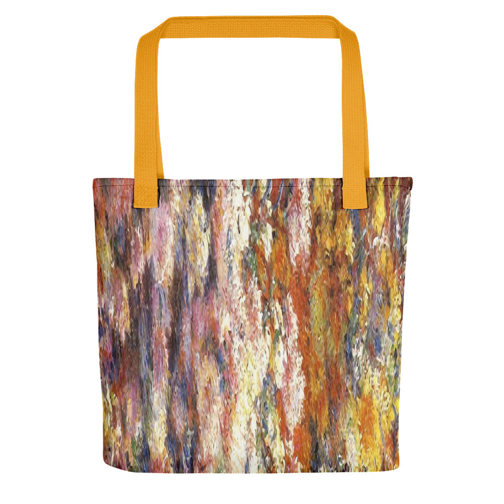 Vintage floral casual tote bag, beach bag, 15 x 15 inch, Design 57