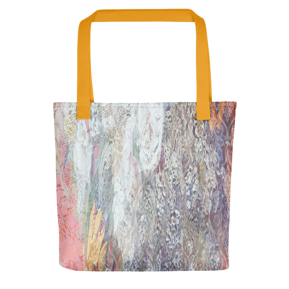 Vintage floral casual tote bag, beach bag, 15 x 15 inch, Design54x