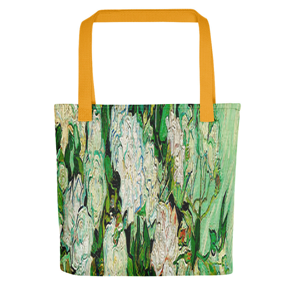 Vintage floral casual tote bag, beach bag, 15 x 15 inch, Design 45