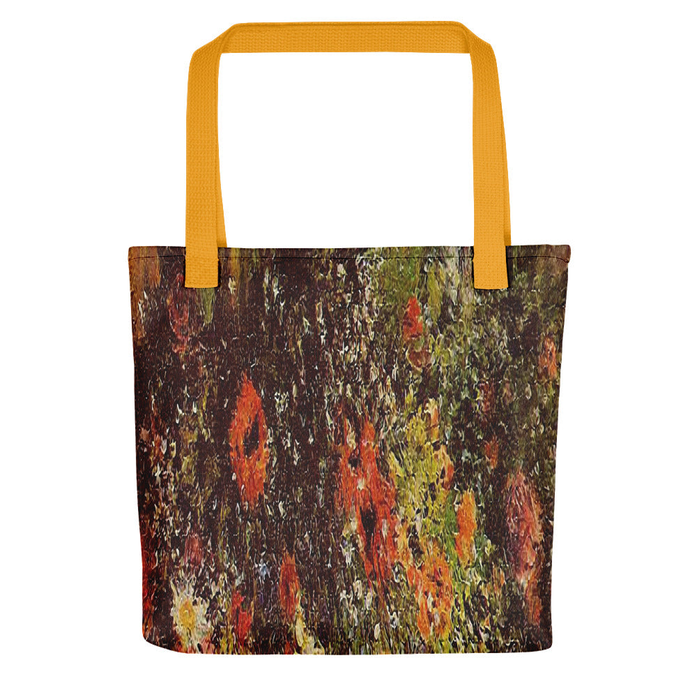 Vintage floral casual tote bag, beach bag, 15 x 15 inch, Design 24