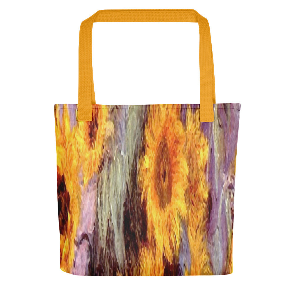 Vintage floral casual tote bag, beach bag, 15 x 15 inch, Design 49