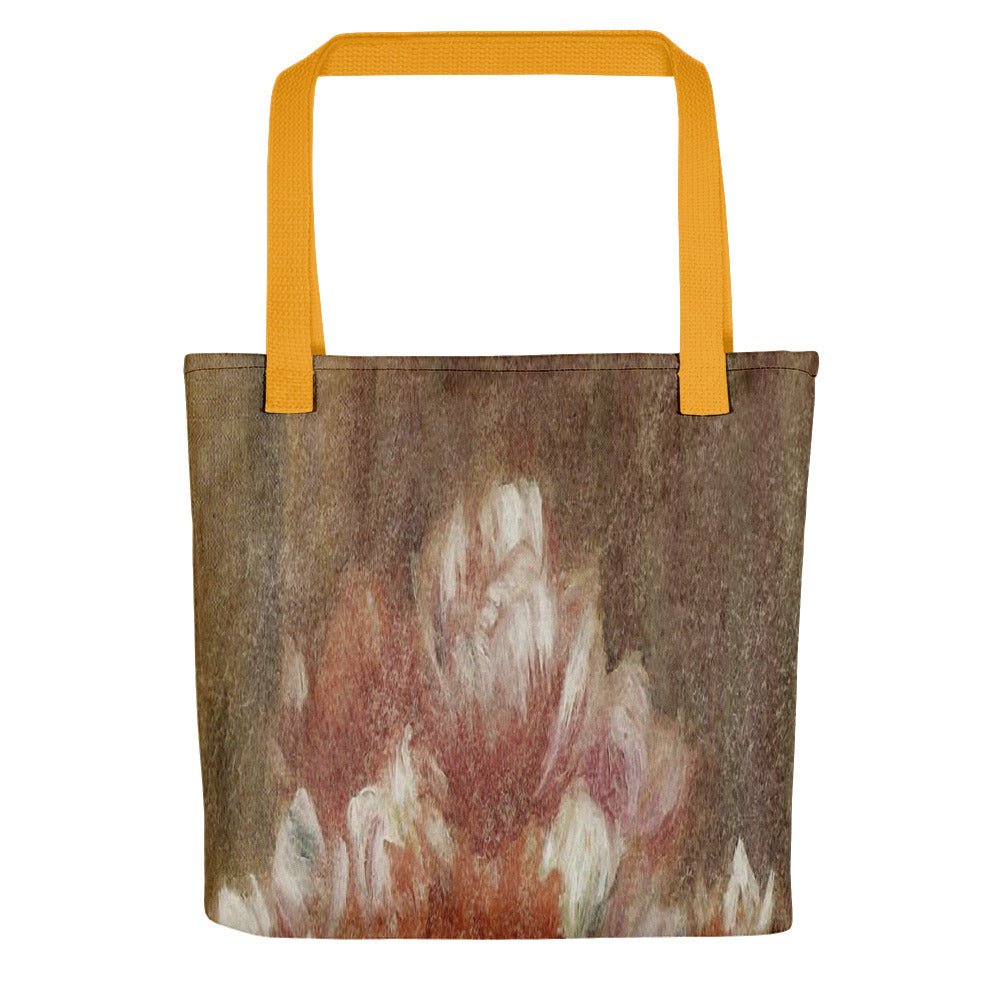 Vintage floral casual tote bag, beach bag, 15 x 15 inch, Design 15